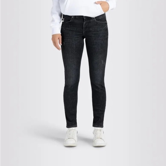 Mac Hemp Denim Mid Rise Women's Black Slim Jeans Sz 30 - Picture 2 of 14